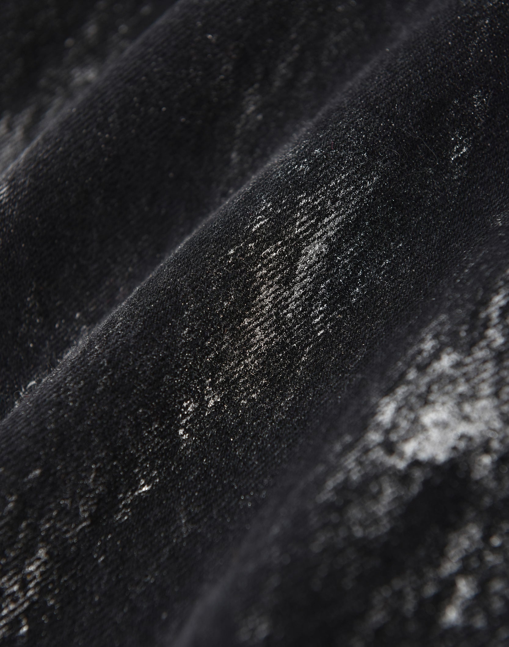 Embossed Silver-Washed Denim (Black)