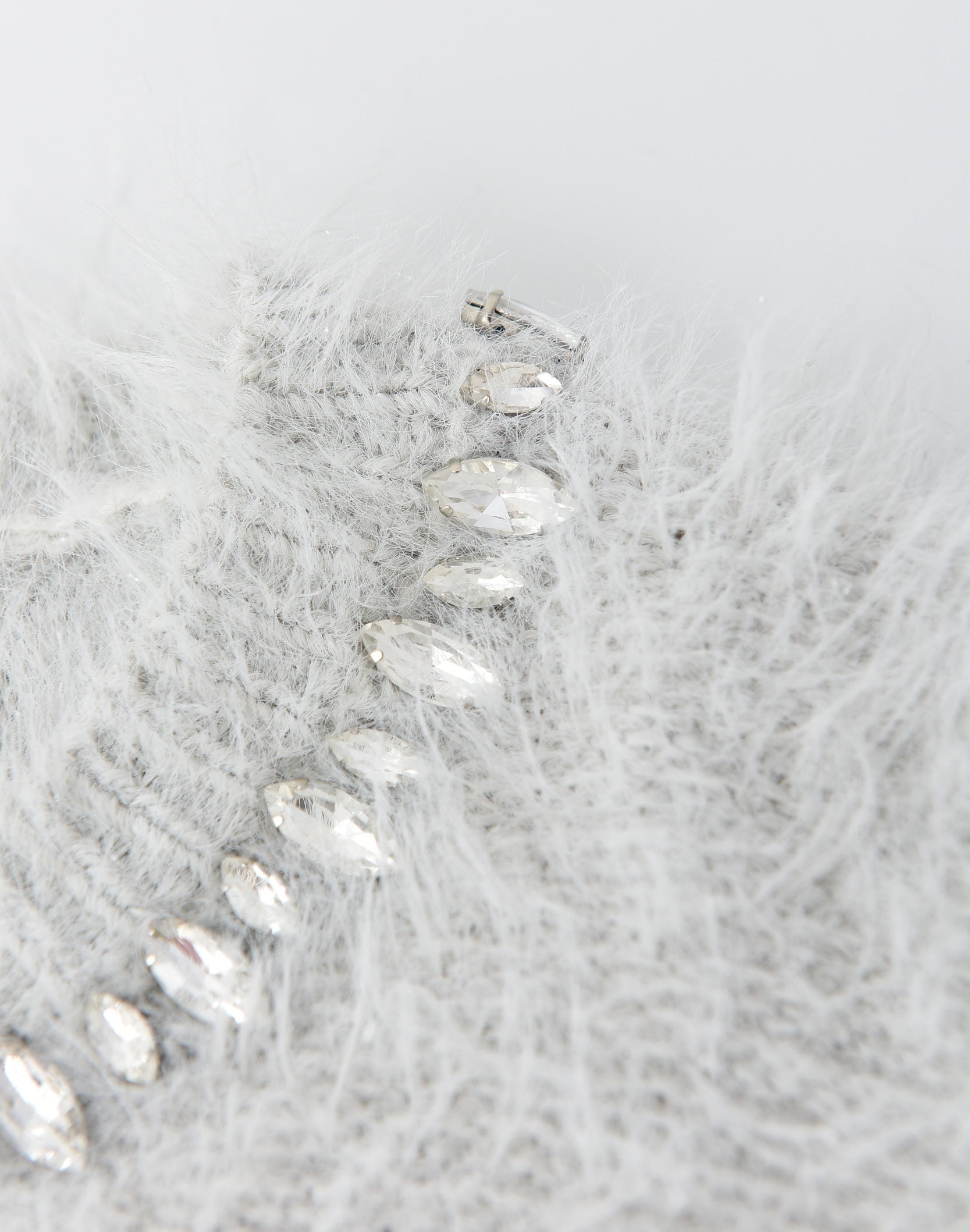 Diamond Mink Sweater in Grey