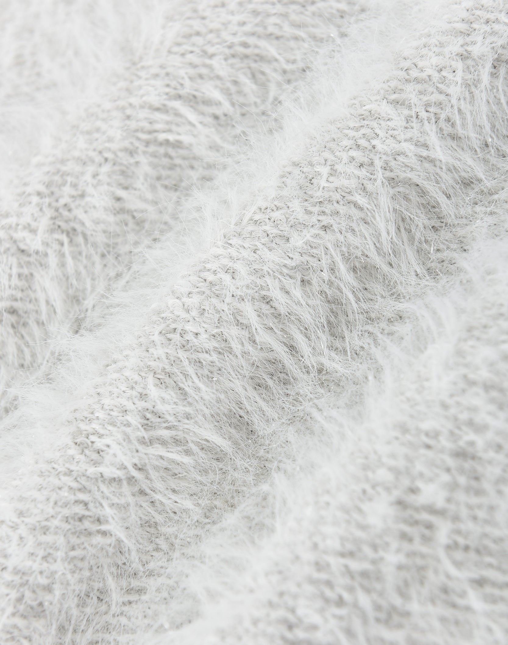 Diamond Mink Sweater in Grey