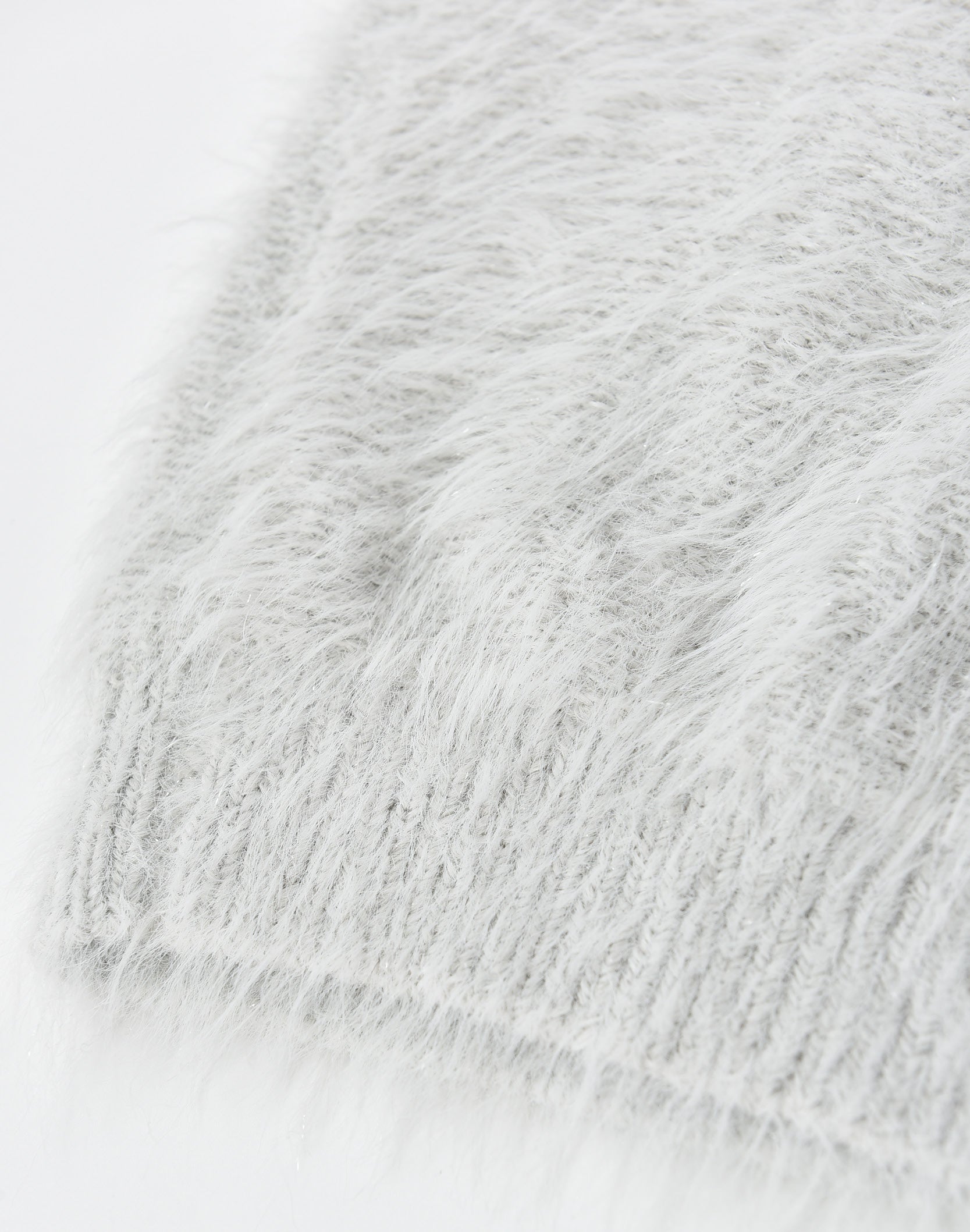 Diamond Mink Sweater in Grey