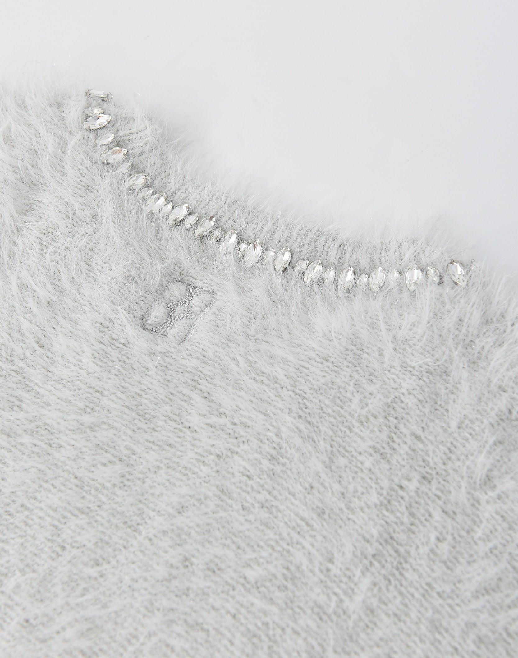 Diamond Mink Sweater in Grey