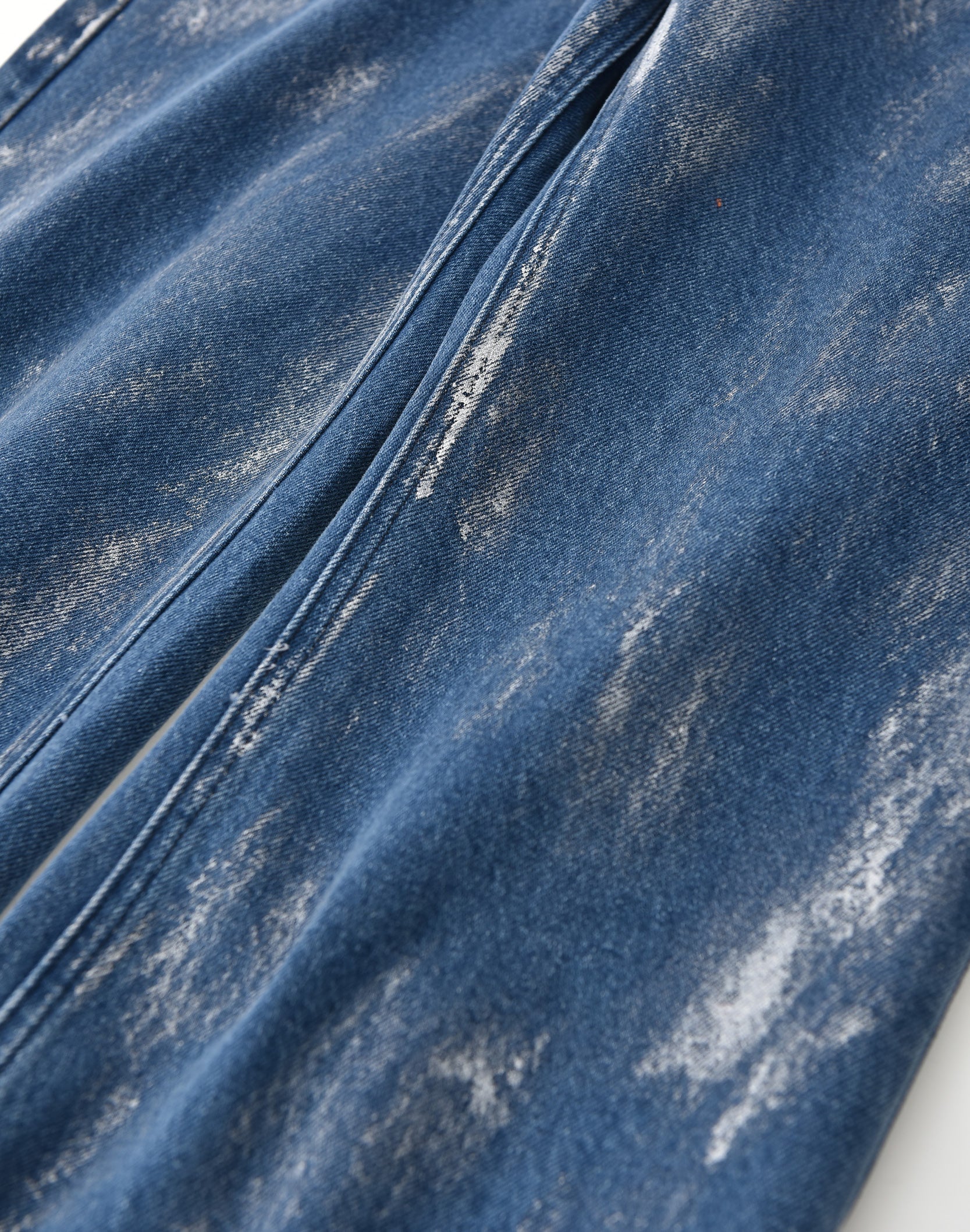 Embossed Silver-Washed Denim (Blue)
