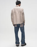 Embossed Silver-Washed Denim (Blue)