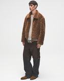 Reversible Carved Leather Fur Jacket