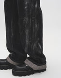 Embossed Silver-Washed Denim (Black)