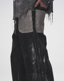Embossed Silver-Washed Denim (Black)
