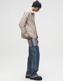 Embossed Silver-Washed Denim (Blue)
