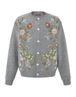 Hand-Embroidered Floral Pearl Cardigan