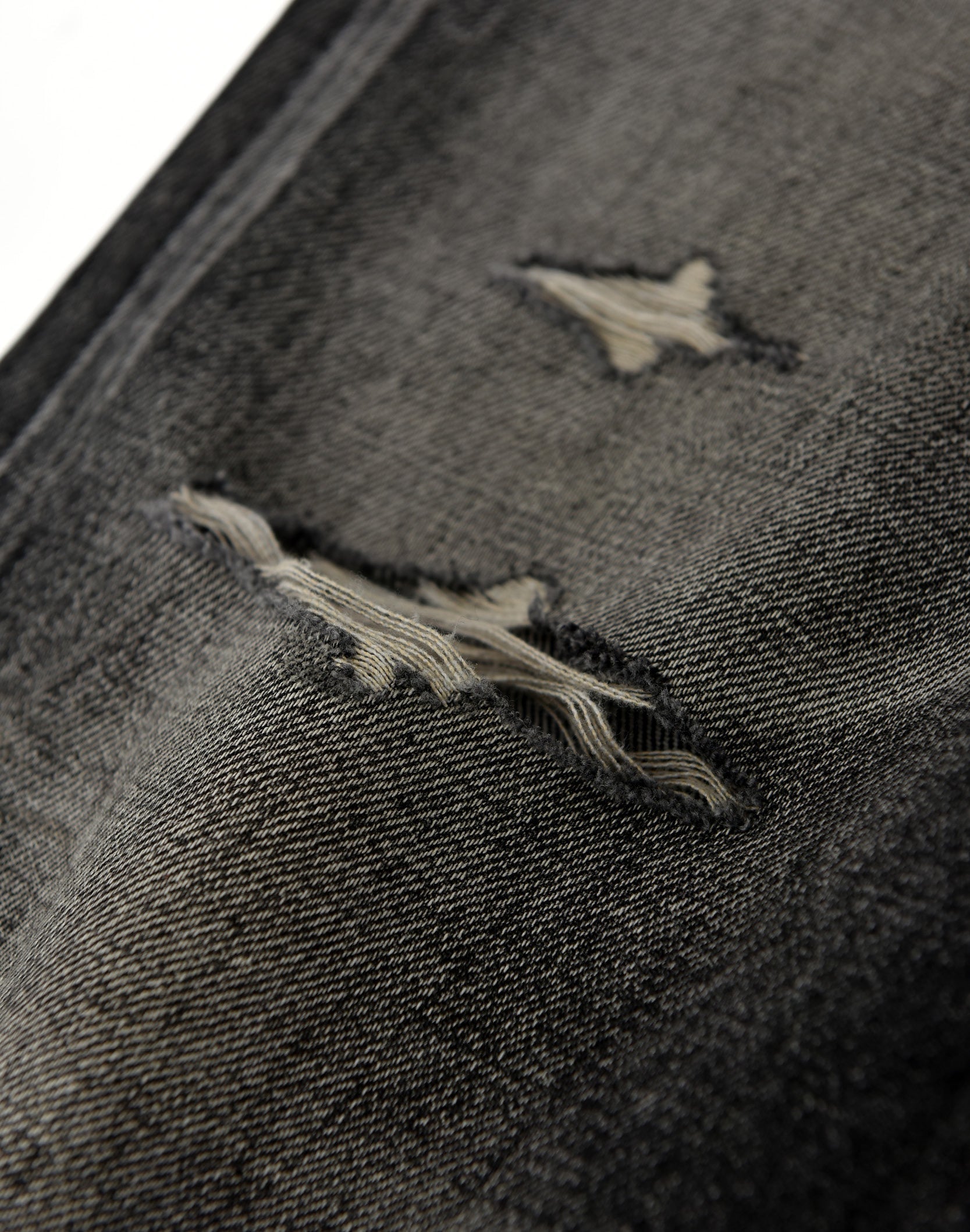 Pearl Fur Patchwork Jeans In BLK