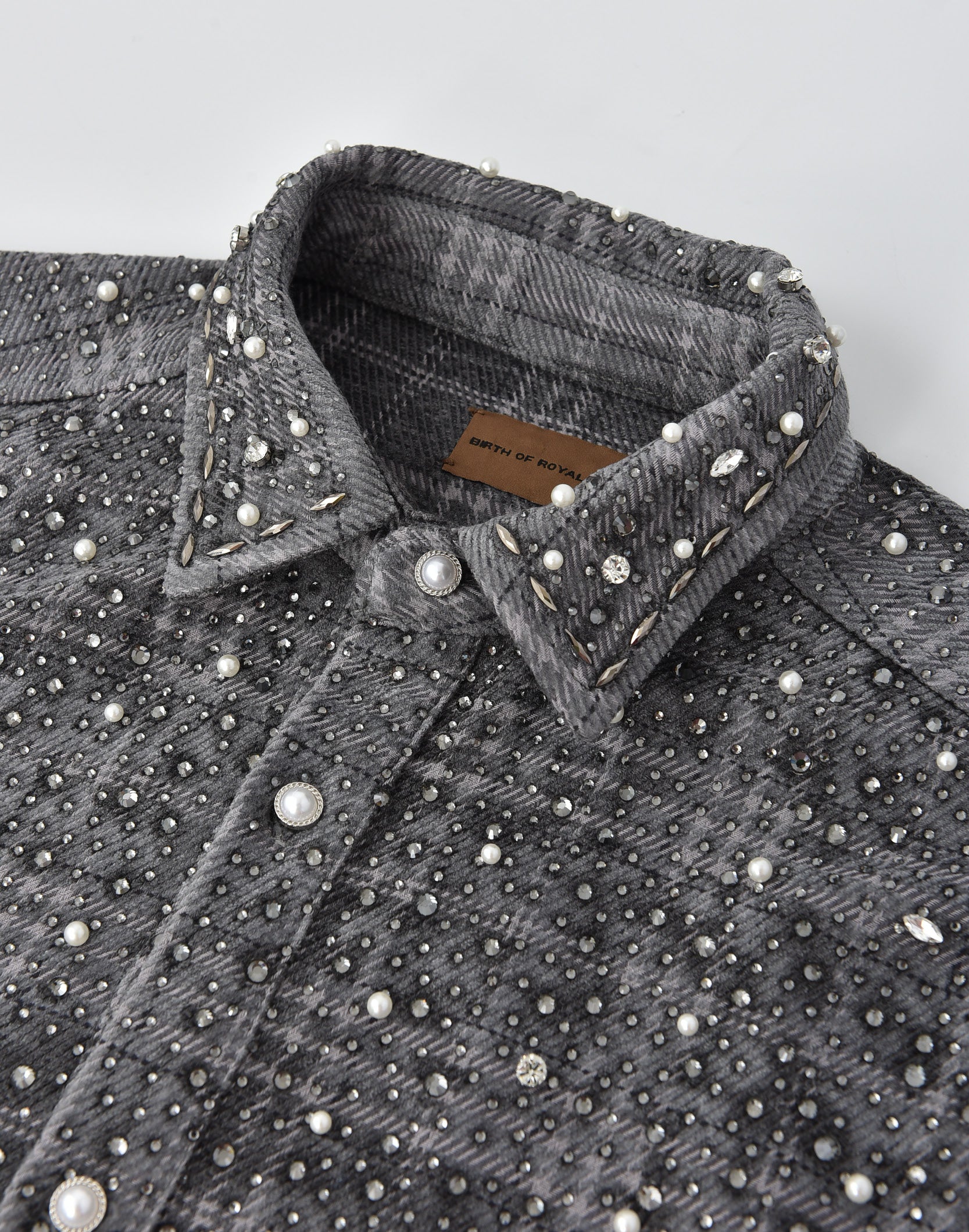 20K Diamond Pearl Shirt in Grey