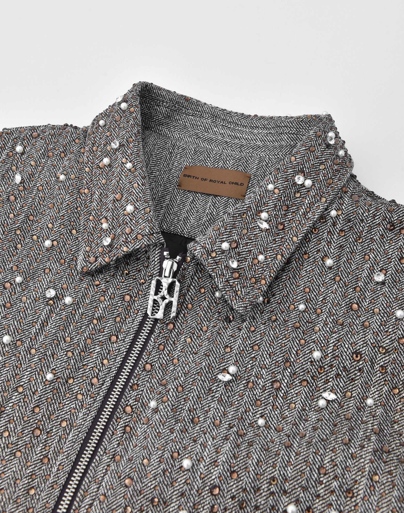 20K Diamond Zipper Jacket in BRN