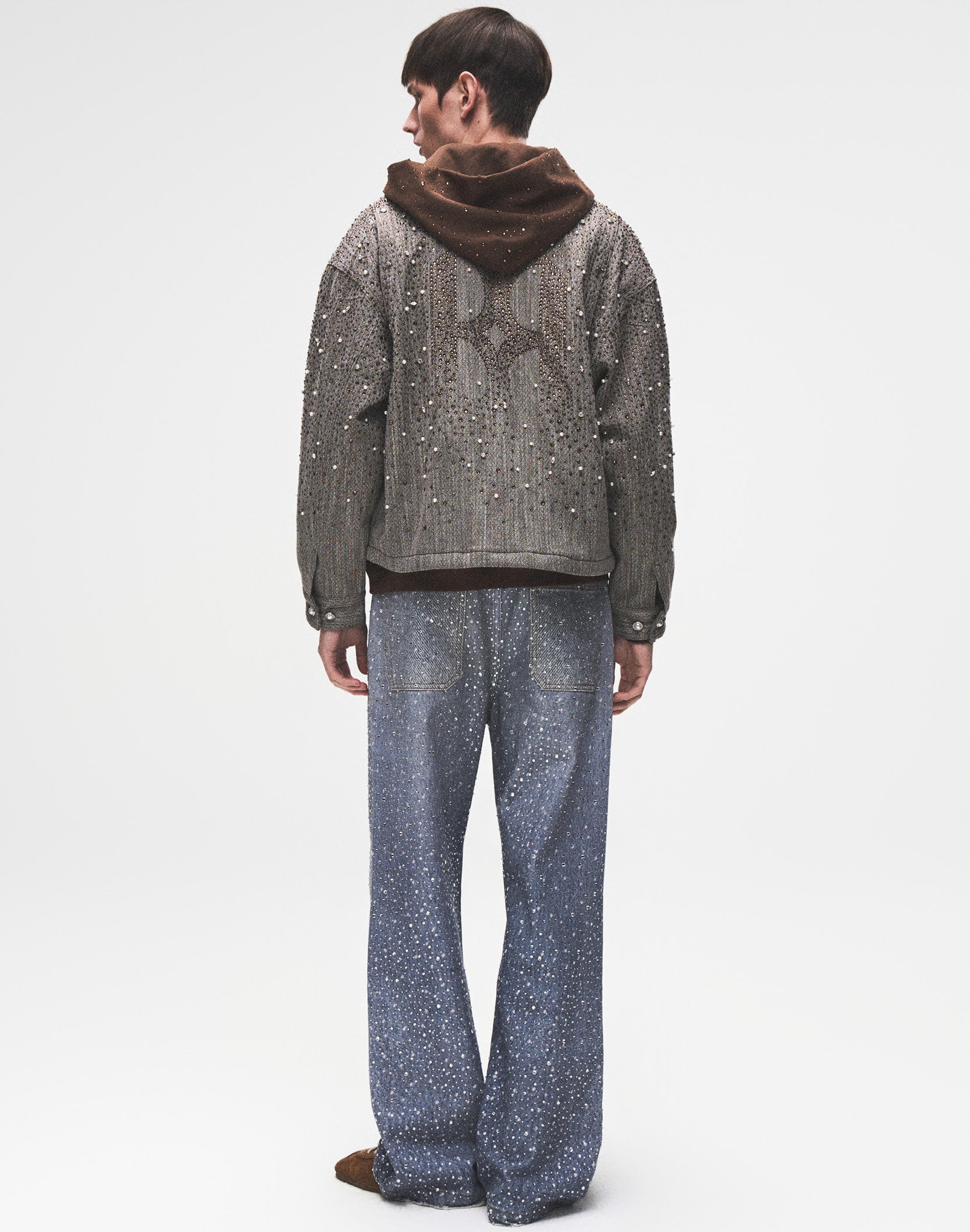 20K Diamond Zipper Jacket in BRN