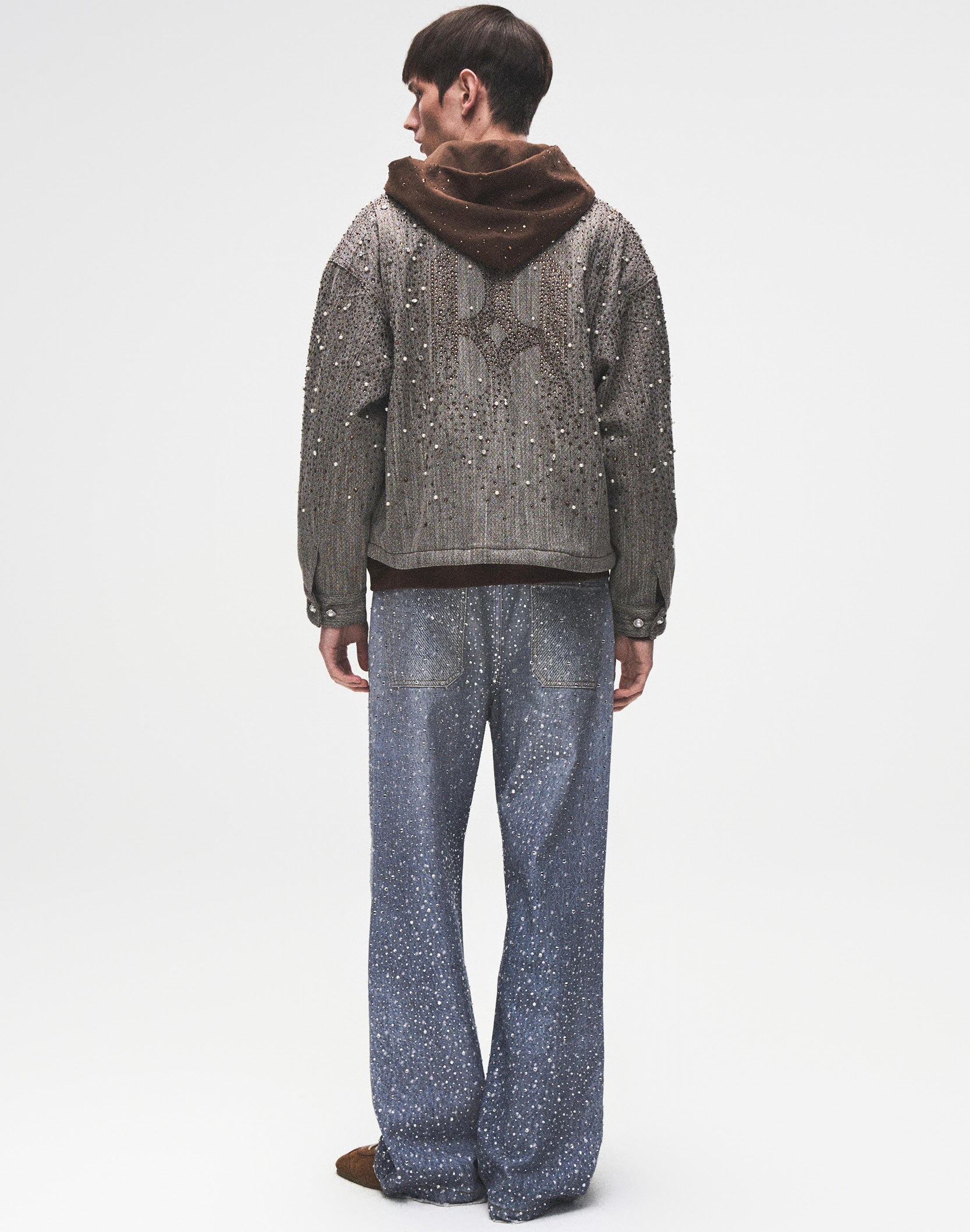 20K Diamond Zipper Jacket in BRN