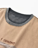 2-IN-1 Distressed Stained Long-sleeve Tee