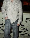 FIREWORKS BEADED DIAMOND SHIRT