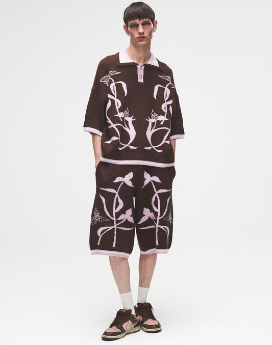 Iris Flower Knitted Set