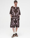 Iris Flower Knitted Shorts