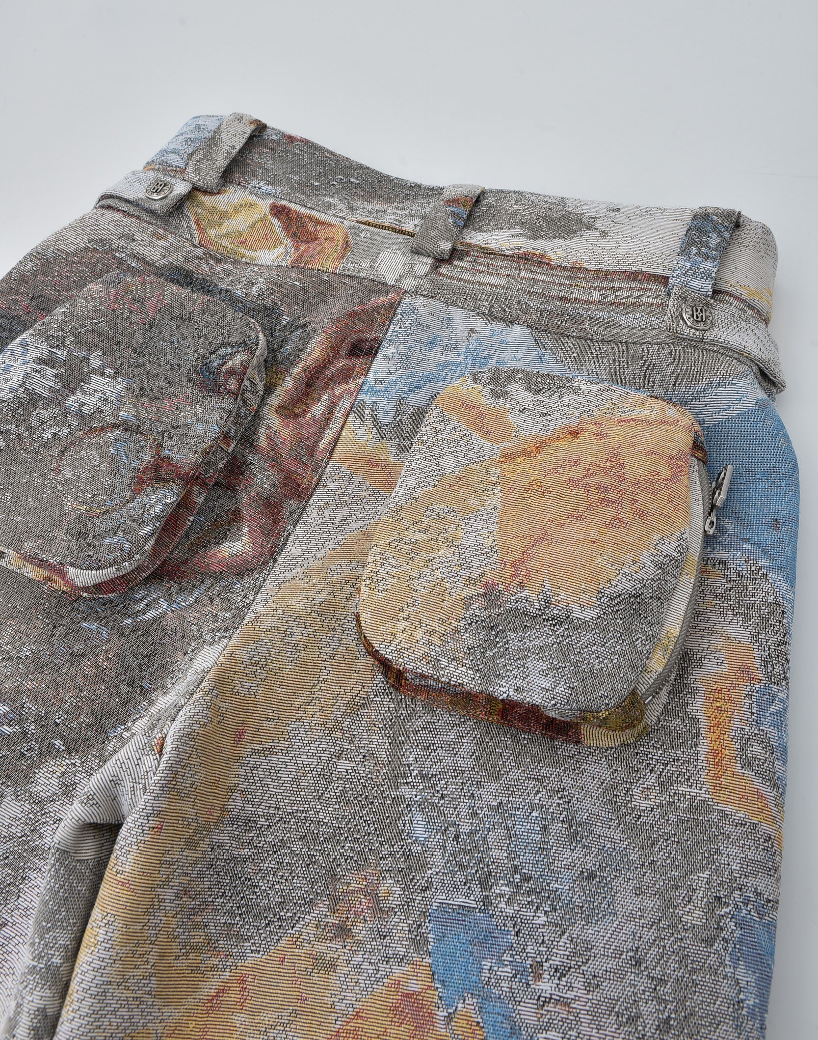 POZZOARTISTIC JACQUARD CARGO PANTS