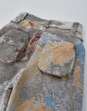 POZZOARTISTIC JACQUARD CARGO PANTS