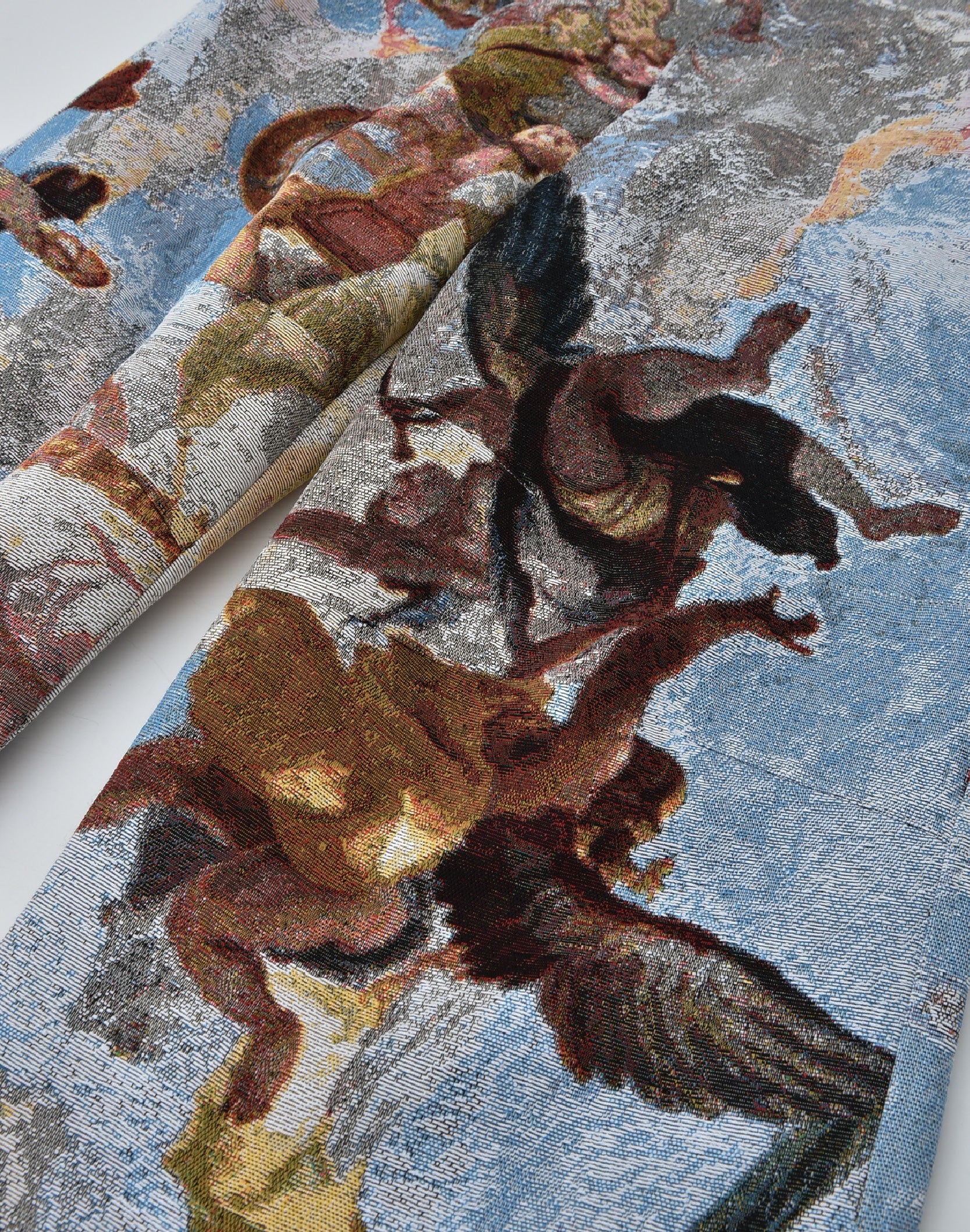 POZZOARTISTIC JACQUARD CARGO PANTS