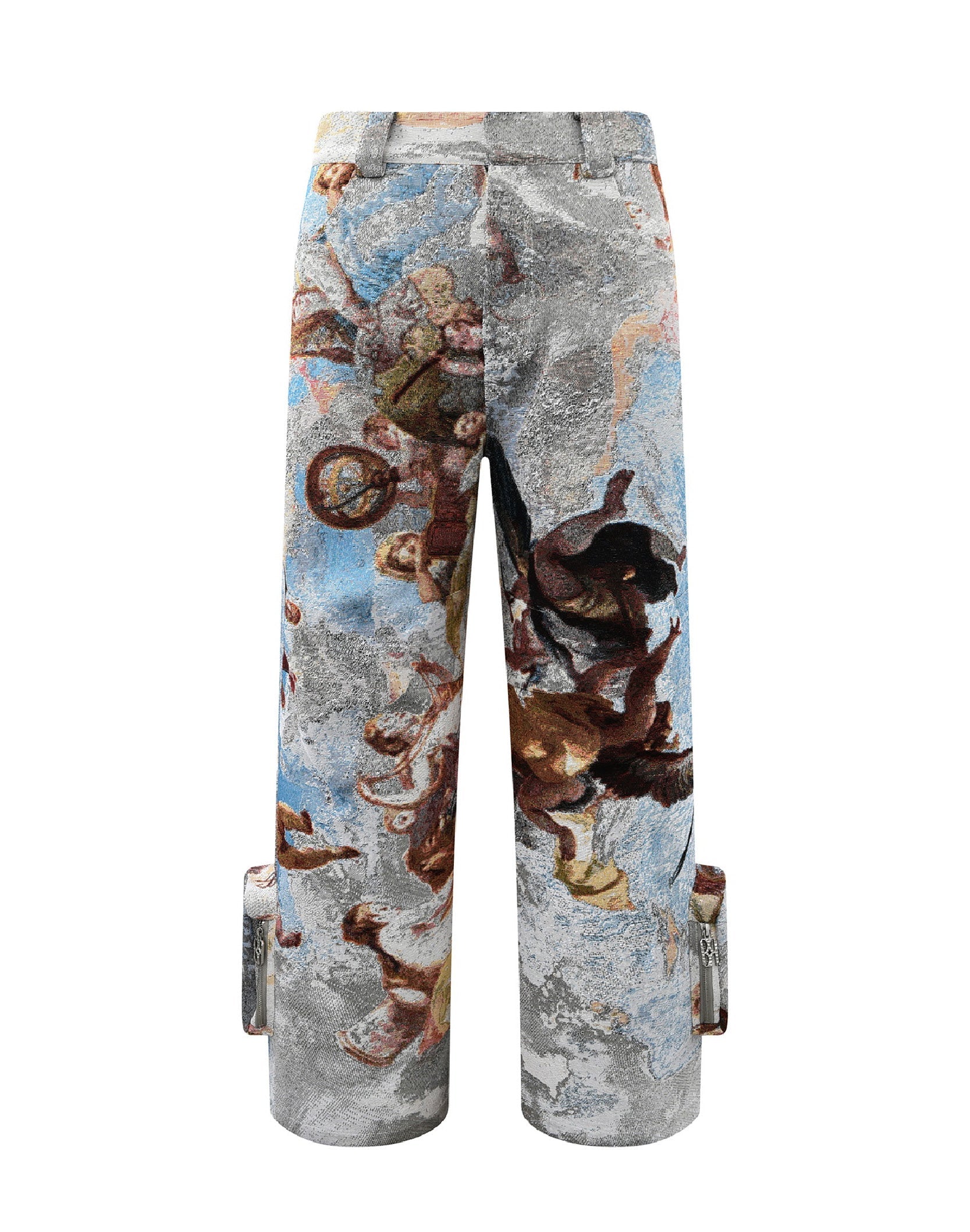 POZZOARTISTIC JACQUARD CARGO PANTS