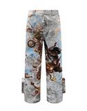 POZZOARTISTIC JACQUARD CARGO PANTS