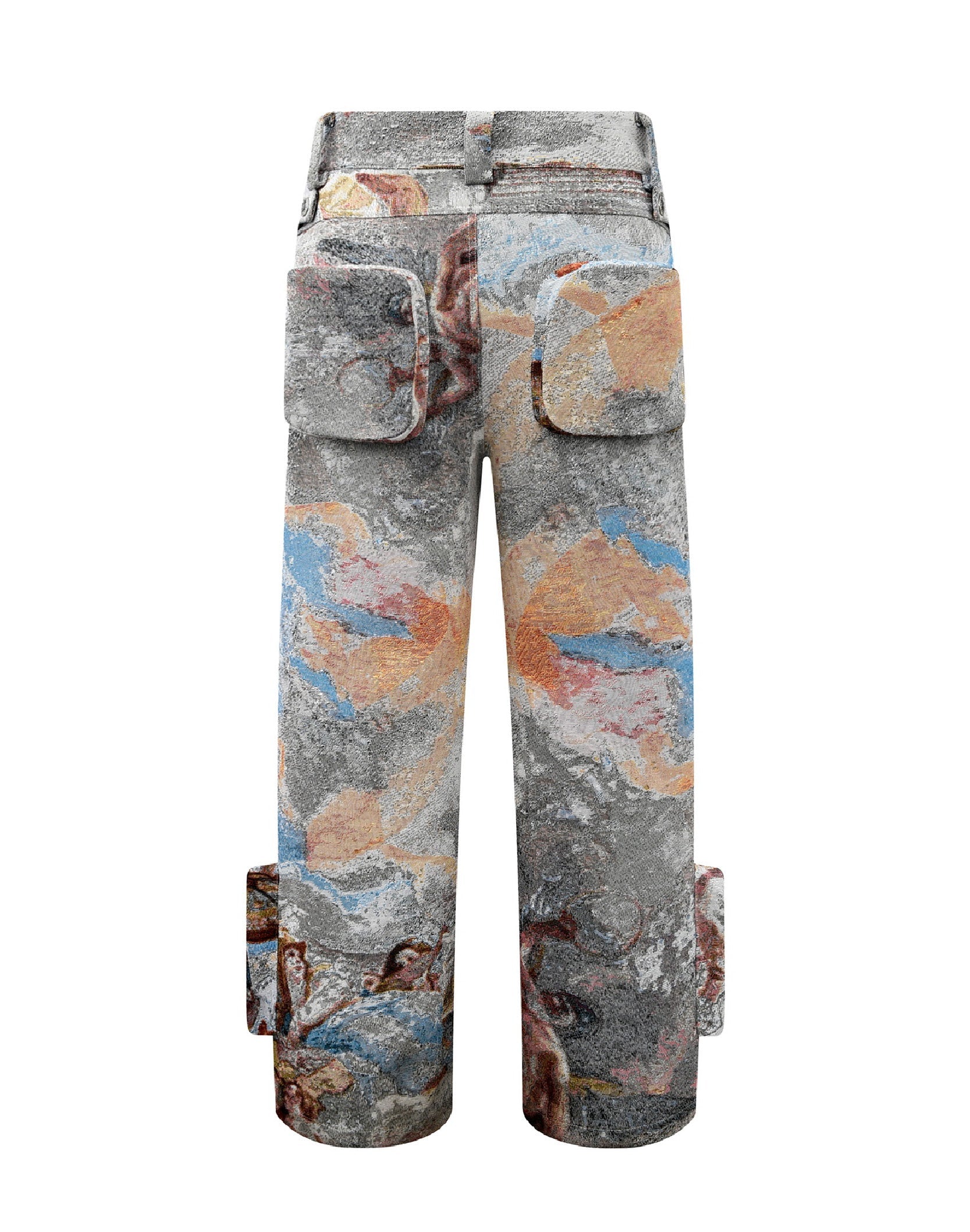 POZZOARTISTIC JACQUARD CARGO PANTS