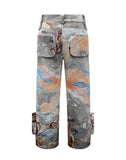POZZOARTISTIC JACQUARD CARGO PANTS