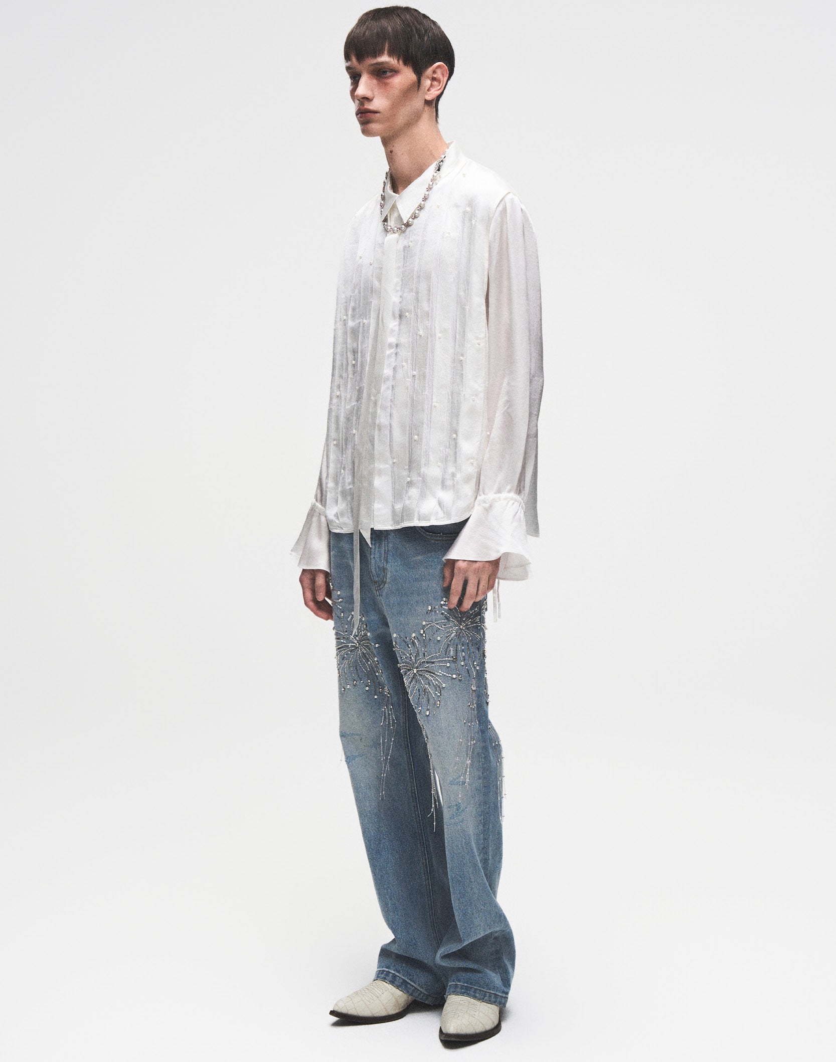 PEARL PLEATED SHIRT