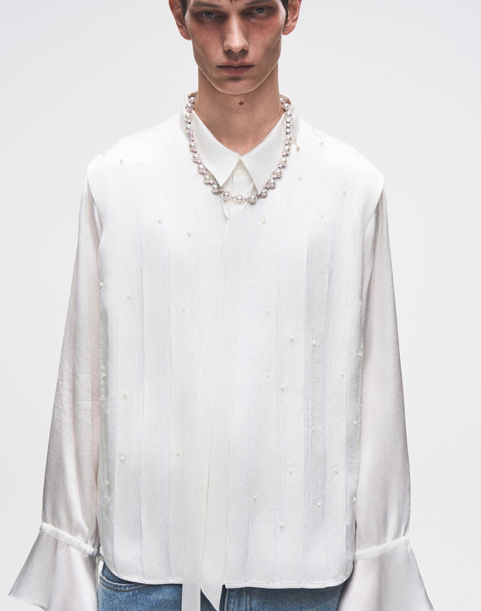 PEARL PLEATED SHIRT