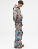 POZZOARTISTIC JACQUARD CARGO PANTS