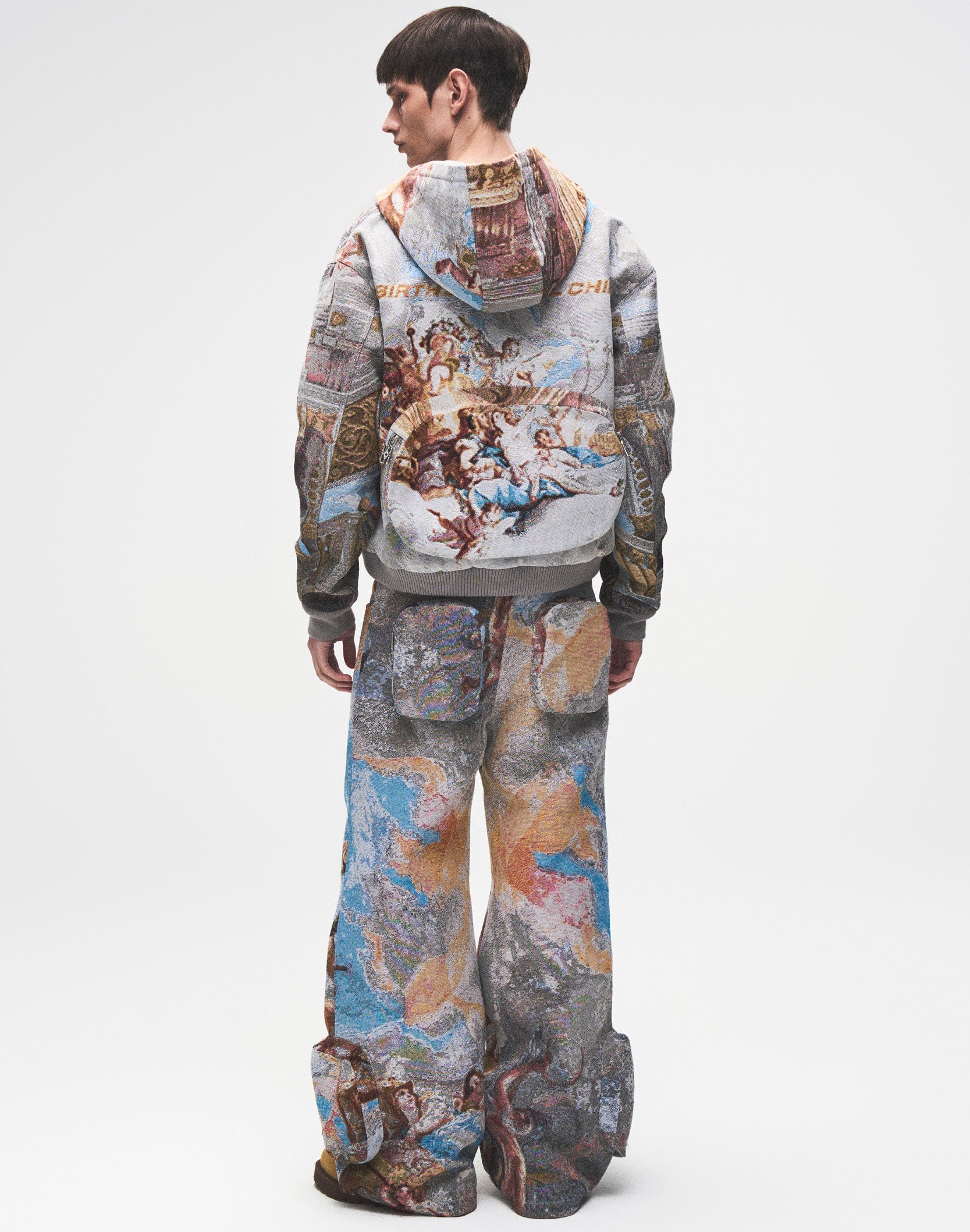 POZZOARTISTIC JACQUARD CARGO PANTS