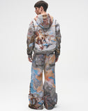 POZZOARTISTIC JACQUARD CARGO PANTS