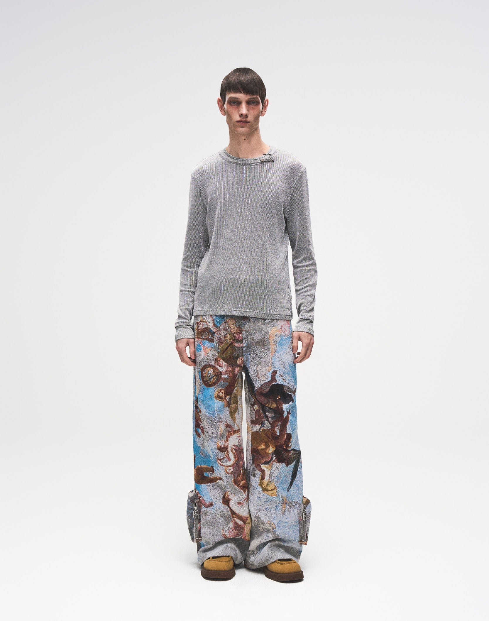 POZZOARTISTIC JACQUARD CARGO PANTS