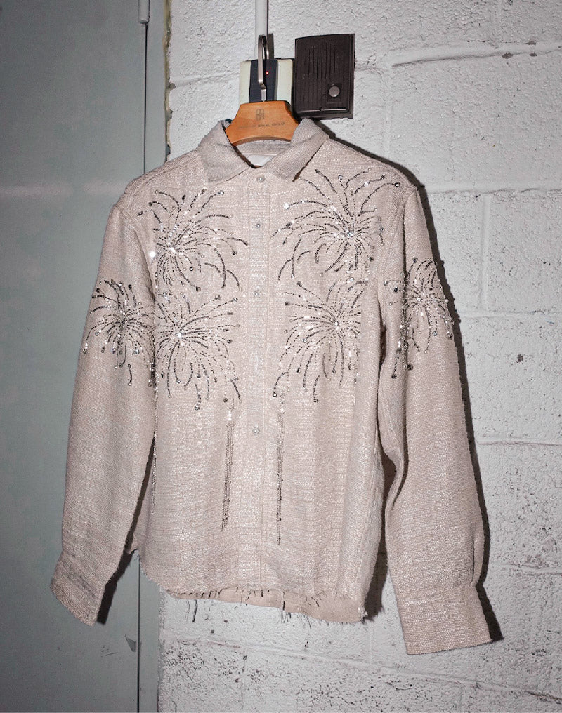FIREWORKS BEADED DIAMOND SHIRT