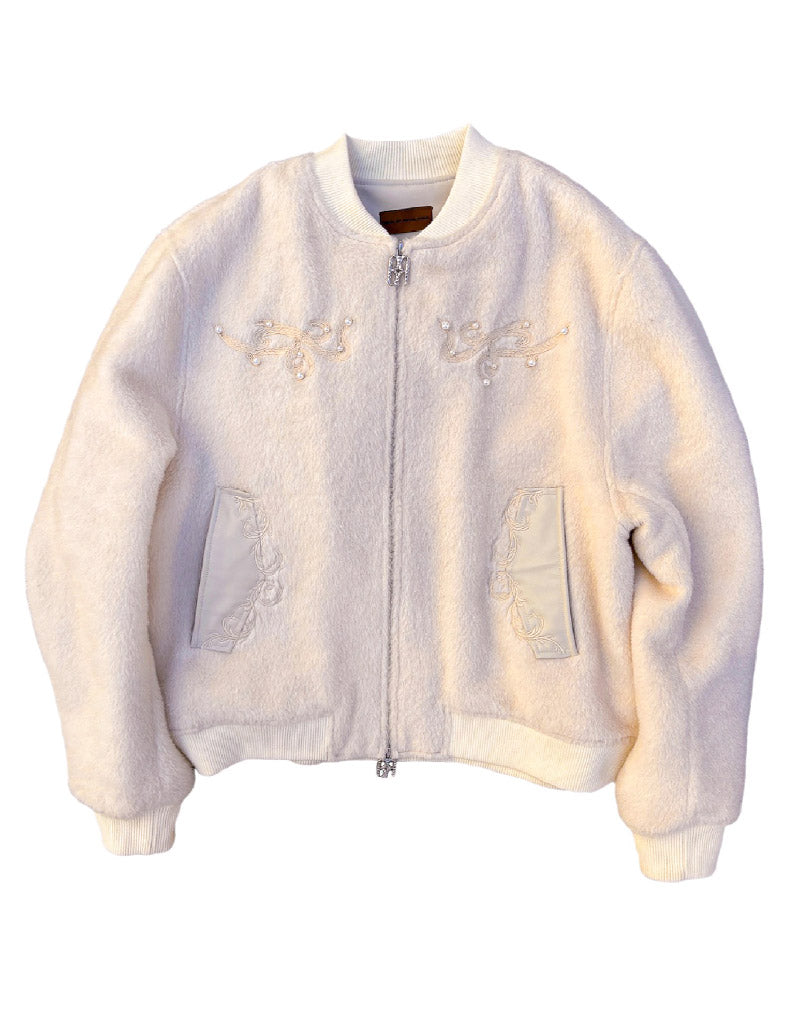 Pearl Embroidered Wool Jacket