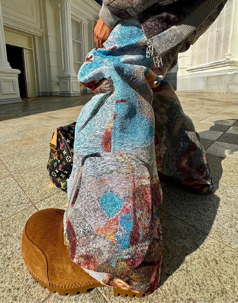 POZZOARTISTIC JACQUARD CARGO PANTS