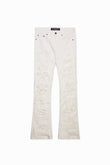 "BREACH' STACKED FLARE DENIM WHITE