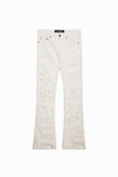 "BREACH' STACKED FLARE DENIM WHITE