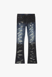 Briggs Stacked Flare Jean Dirty Blue