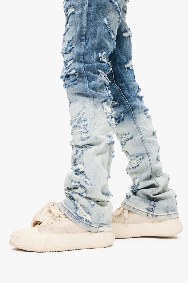 Briggs Stacked Flare Jean Lt Blue