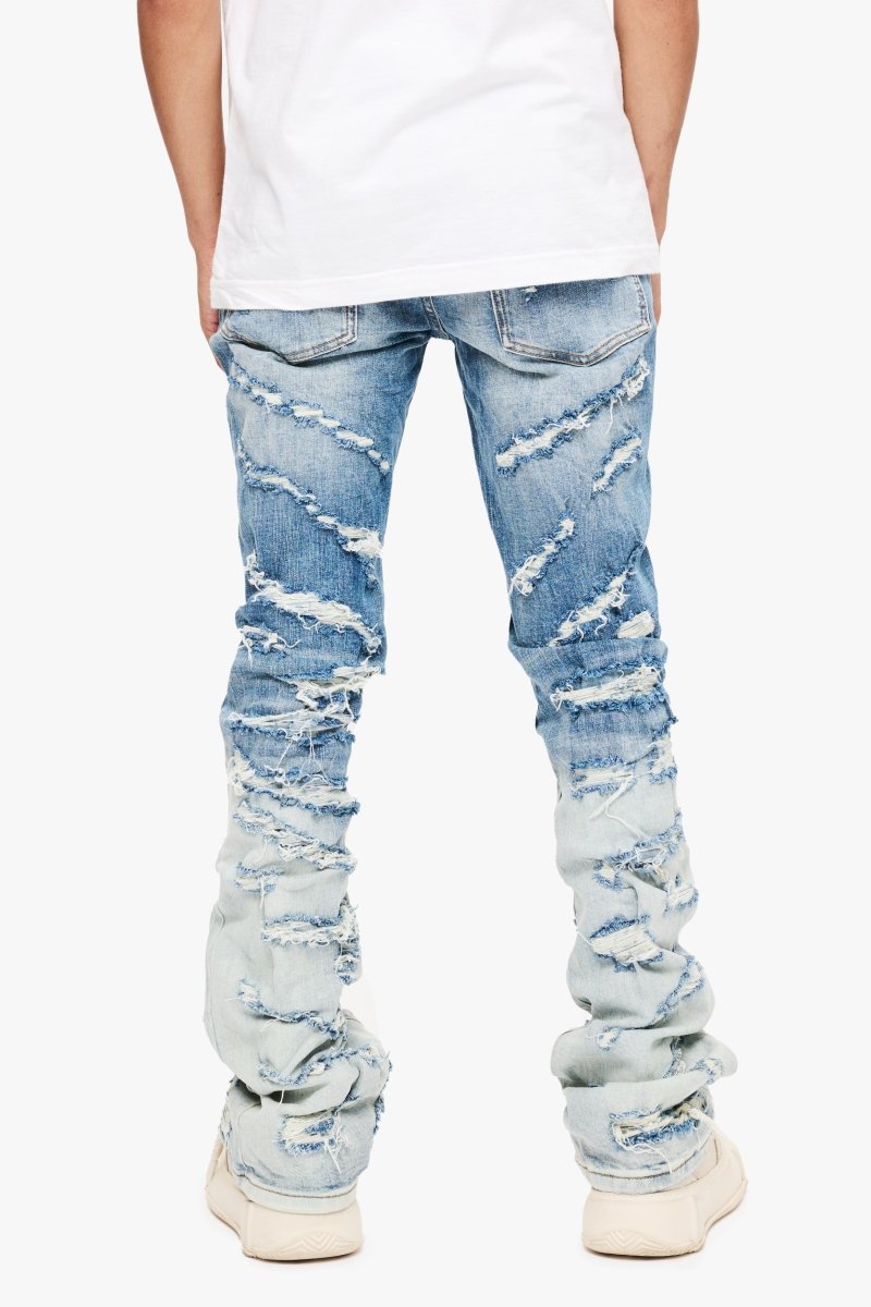 Briggs Stacked Flare Jean Lt Blue
