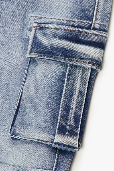 "BROKEN" 4 WAY STRETCH CARGO LT. BLUE