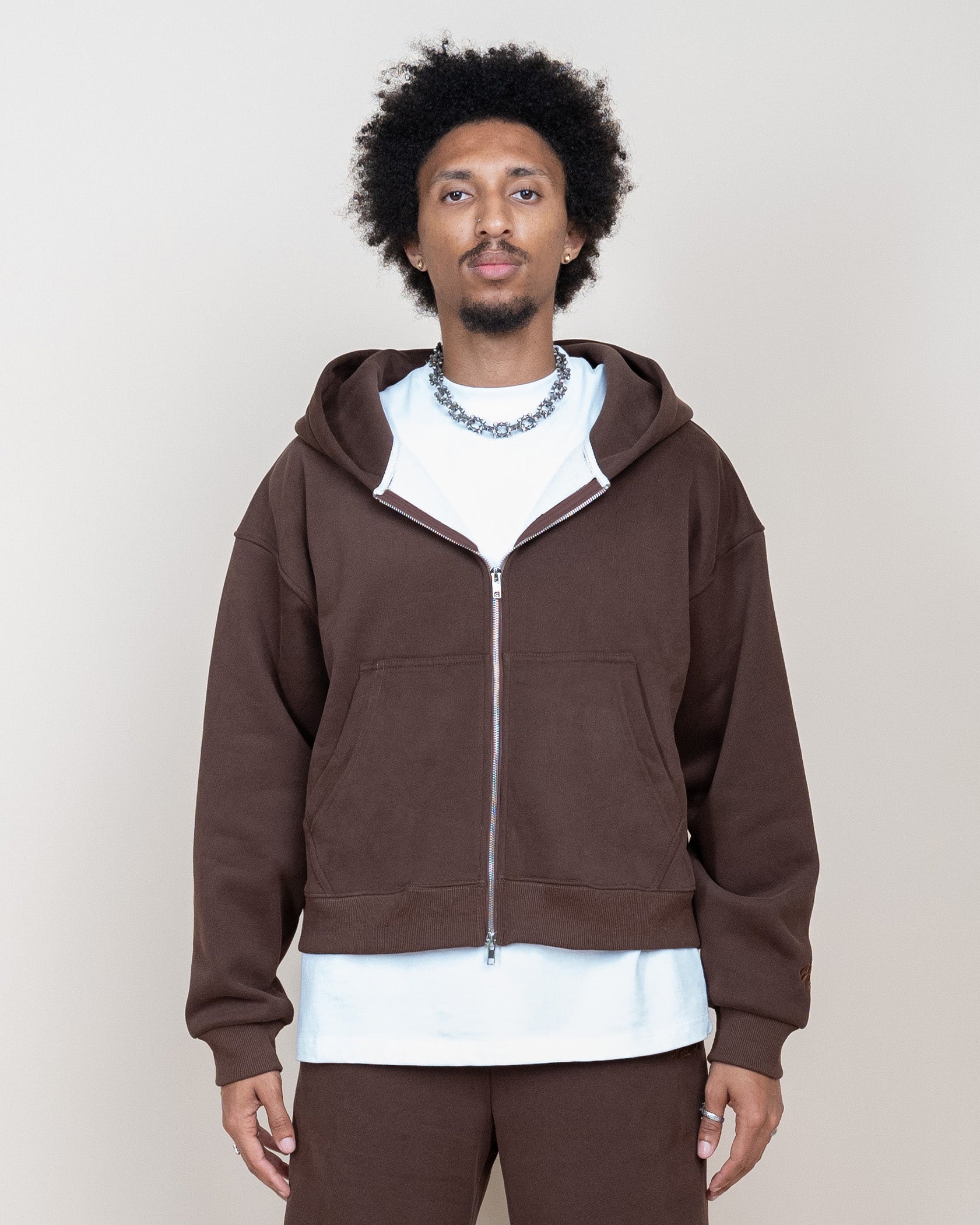 EPTM Perfect Zip Up Hoodie - Brown