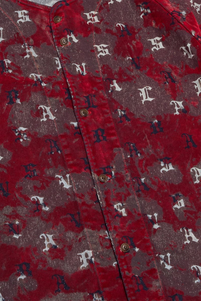 "BUD" BUTTON DOWN RED SUEDE
