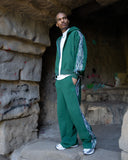 Real Camo Striped Zip Up Hoodie - Hunter Green