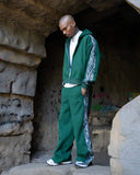 Real Camo Striped Zip Up Hoodie - Hunter Green