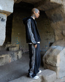 Real Camo Striped Zip Up Hoodie - Black