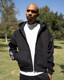 Real Camo Striped Zip Up Hoodie - Black