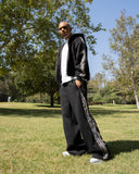 Real Camo Striped Zip Up Hoodie - Black